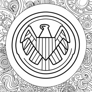Agents of Shield Logo Värittämissivu | Shieldin agentit värityssivu