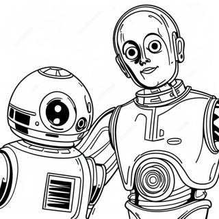 C3PO R2-D2:n Kanssa Värittämissivu | C3PO värityssivu