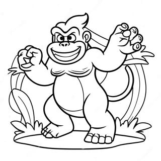 Dixie Kong Värittämissivu | Dixie Kong värityssivu