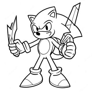 Sonic the Hedgehog Excalibur -värityssivu | Excalibur Sonic värityssivu