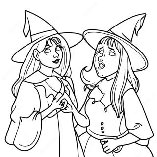 Noitakaksoset Hocus Pocus värityssivu | Disney Hocus Pocus värityssivu