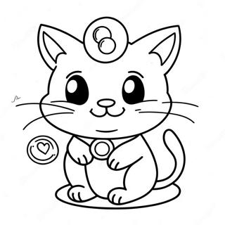 Söpö Meowth kolikolla -värityssivu | Meowth värityssivu