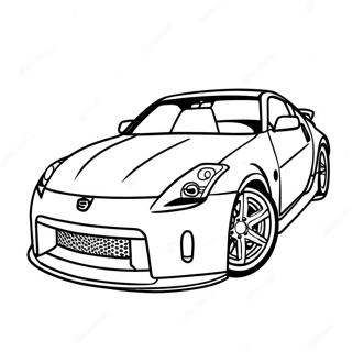 Nissan 350z urheiluauto värityssivu | 350z värityssivu