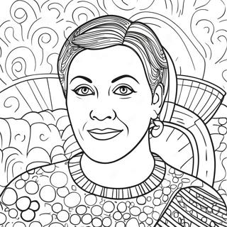 Vibrant Alma Thomas -inspiroima värityssivu | Alma Thomas värityssivu
