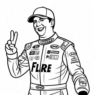 Kyle Busch voittoalueella värityssivu | Kyle Busch värityssivu