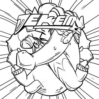 Tekken-logo värityssivu | Tekken värityssivu