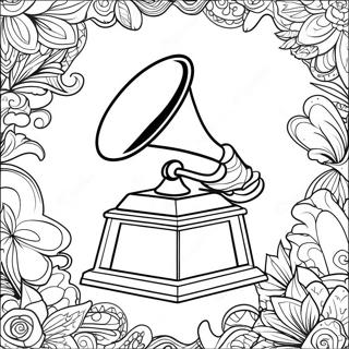 Värikäs Grammy-palkinto värityssivu | Grammy värityssivu