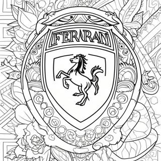 Ferrari-logo värityssivu | Ferrari värityssivu