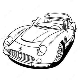 Punainen Ferrari urheiluauto värityssivu | Ferrari värityssivu