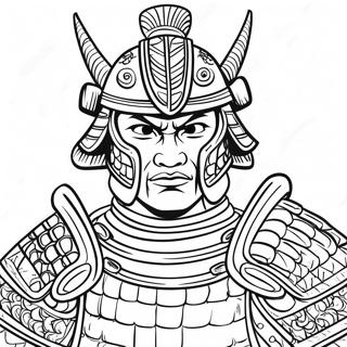 Perinteinen samurai-haarniska värityssivu | Samurai värityssivu