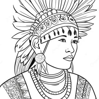 Ojibwe Värittämissivu | Ojibwe värityssivu