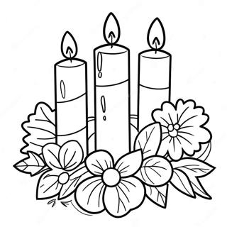 Adventtikranssi Värittämissivu | Adventtikranssi värityssivu