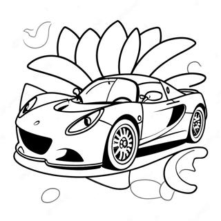 Lotus-auto Värittämissivu | Lotus-auto värityssivu