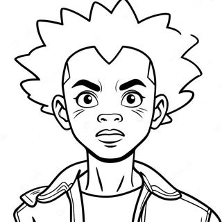 Boondocks värityssivu | Boondocks värityssivu
