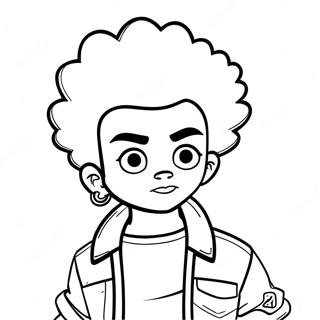 Huey Freeman Boondocks värityssivu | Boondocks värityssivu