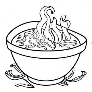 Mausteinen Chili Kulho Värittämissivu | Chili värityssivu