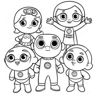 Super Why ja ystävät värityssivu | Super Why värityssivu