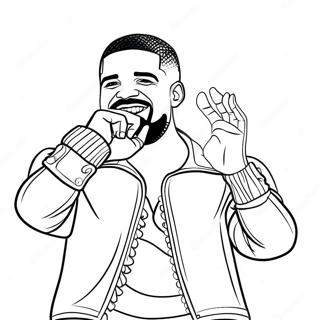 Drake esiintyy lavalla värityssivu | Drake värityssivu