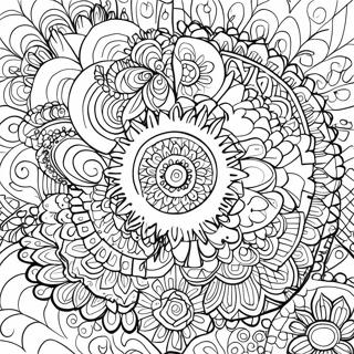 Trippy chakra-mandala värityssivu | Trippy Chakra värityssivu