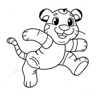 Leikkisä Tigger Hyppäävä Värittämissivu | Tigger värityssivu