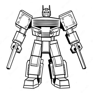Värikkäät Lego Transformers toiminnassa värityssivu | Lego Transformers värityssivu