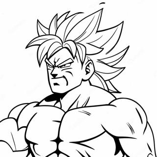 Broly Super Saiyan Värittämissivu | Broly värityssivu