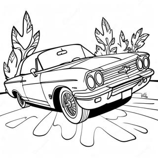 Chevy Impala avomalli värittämissivu | Chevy Impala värityssivu