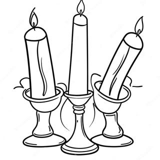 Shabbat-kynttilän Sytytys Värityssivu | Sabat värityssivu