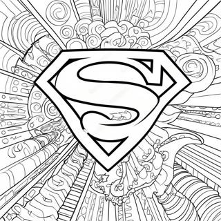 Superman-logon värityssivu | Superman-logot värityssivu