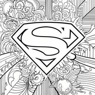 Klassinen Superman-logo värityssivu | Superman-logot värityssivu