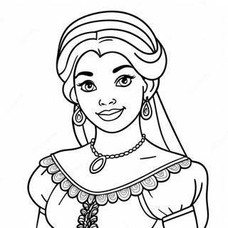 Esmeralda värityskuva | Esmeralda värityssivu