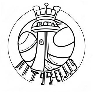 NBA-logon värityssivu | NBA-logo värityssivu
