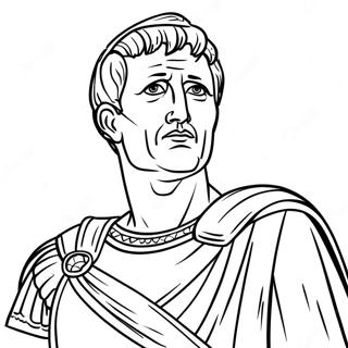 Julius Caesar historiallinen hahmo värityssivu | Julius Caesar värityssivu
