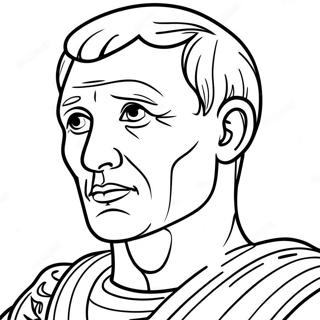 Kuuluisa Julius Caesarin muotokuva värityssivu | Julius Caesar värityssivu
