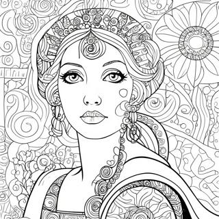 Klimt värityssivu | Klimt värityssivu