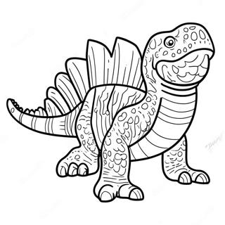Dimetrodon värittämissivu | Dimetrodon värityssivu
