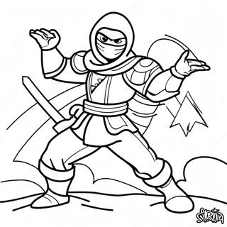 Yön Ninja Värittämissivu | Yön Ninja värityssivu
