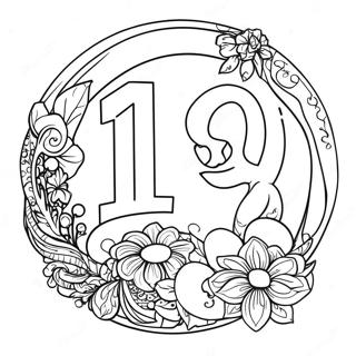 Numero 13 värityssivu | Numero 13 värityssivu