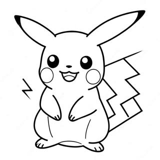 Pikachu sähkötyyppi värityssivu | Pokémon värityssivu