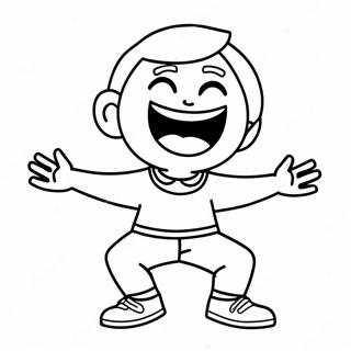 Hauska Bitmoji Tanssiva Väritettävä Sivupohja | Bitmoji värityssivu
