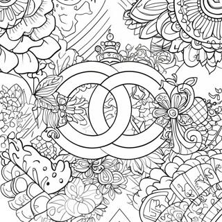 Chanel Logo Väritettävä Sivupohja | Chanel värityssivu
