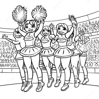 FSU:n cheerleaderit esittävät värityssivu | FSU värityssivu