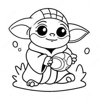 Vauva Yoda Pääsiäinen Värityskuvat
