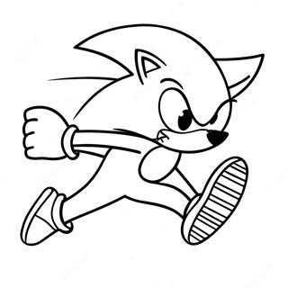 Sonic siili juoksemassa nopeasti värityssivu | Sonic Voimat värityssivu