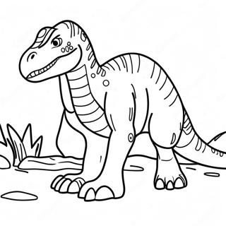 Baryonyx-dinosauruksen värityskuva | Baryonyx värityssivu
