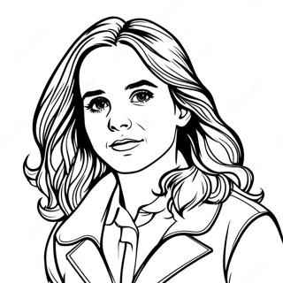 Emma Watson Hermione Grangerina värityssivu | Emma Watson värityssivu