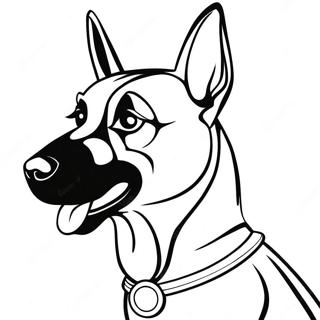 Belgian Malinois Koira värityssivu | Belgian Malinois värityssivu