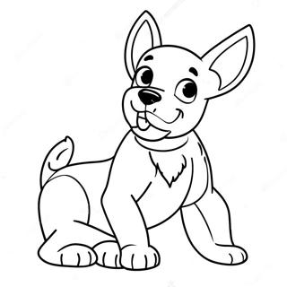 Leikkisä Belgian Malinois Pentu värityssivu | Belgian Malinois värityssivu
