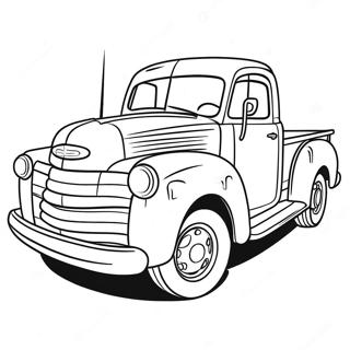 Pickup-kuorma-auto -värityssivu | Kuorma-auto värityssivu