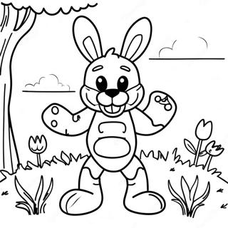 Kevätansan värityssivu | Spring Trap värityssivu